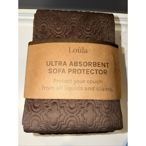 Loula Ultra Absorbent Sofa Protector 3 Seater Bottom Sofa Cover 30x70in Brown - Picture 1 of 5